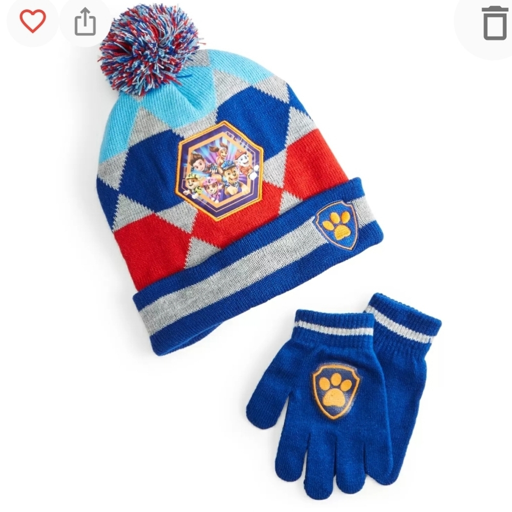 3 for $30. Little kids Paw Patrol hat and glove set